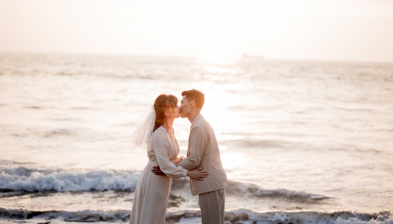 《高雄結婚登記攝影紀錄》海風中的浪漫登記結婚/高雄市鼓山戶政事務所旗津辦公處、旗津海水浴場