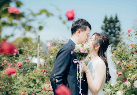 《台北結婚登記攝影紀錄》結婚登記中幸福婉約的美/臺北市中山區戶政事務所、花博公園新生園區