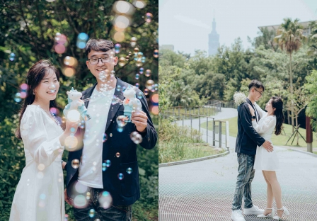 《台北結婚登記紀錄》讓幸福成了結婚登記的最甜襯托/臺北市信義區戶政事務所、永春陂生態濕地公園、豹山步道