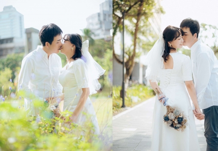 《台北結婚登記攝影紀錄》以甜美的結婚登記攝影作為幸福的起點/台北市信義區戶政事務所、廣慈公園